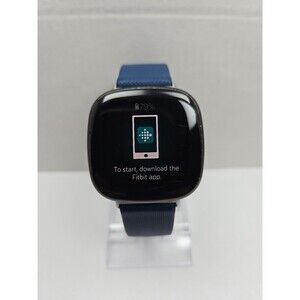 Fitbit Versa 3 FB511 Smartwatch GPS Heart Rate SpO2 Midnight Blue W/ Charger